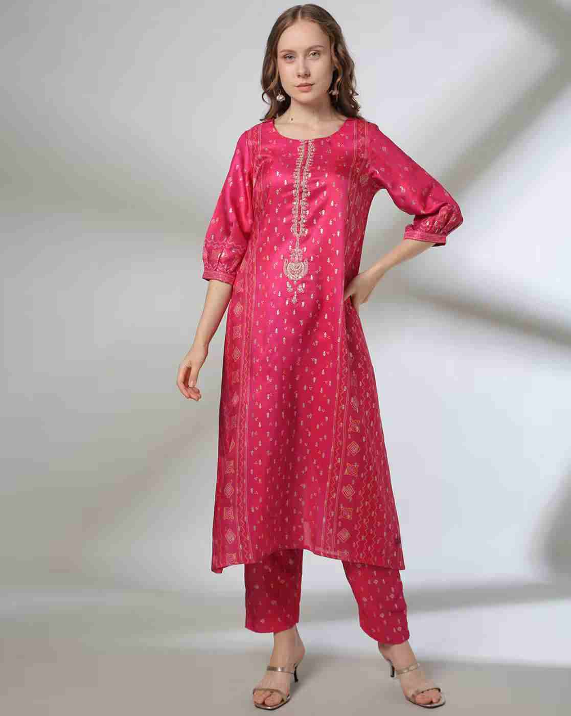 AVAASA MIX N' MATCH | Women Printed A-Line Kurta|0