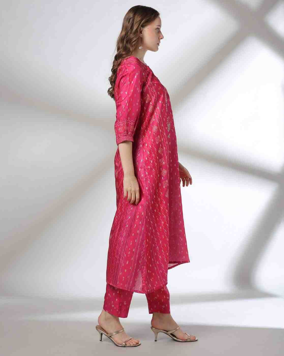 AVAASA MIX N' MATCH | Women Printed A-Line Kurta|1