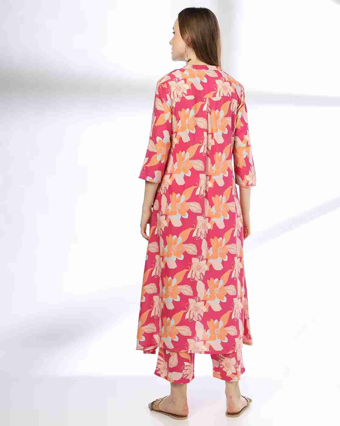 AVAASA MIX N' MATCH | Women Floral Print A-Line Kurta Set|2