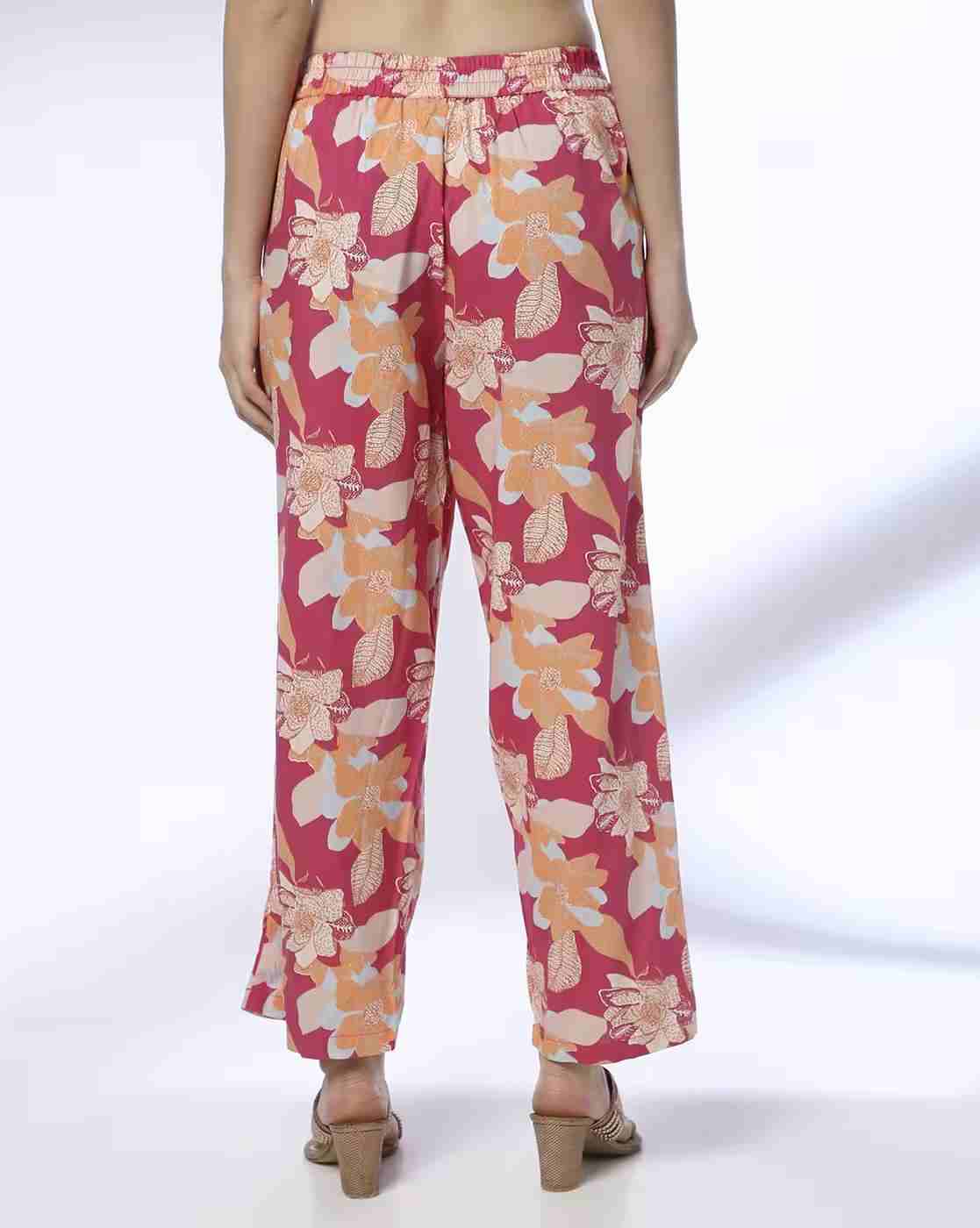 AVAASA MIX N' MATCH | Women Floral Print Flat-Front Pants|2