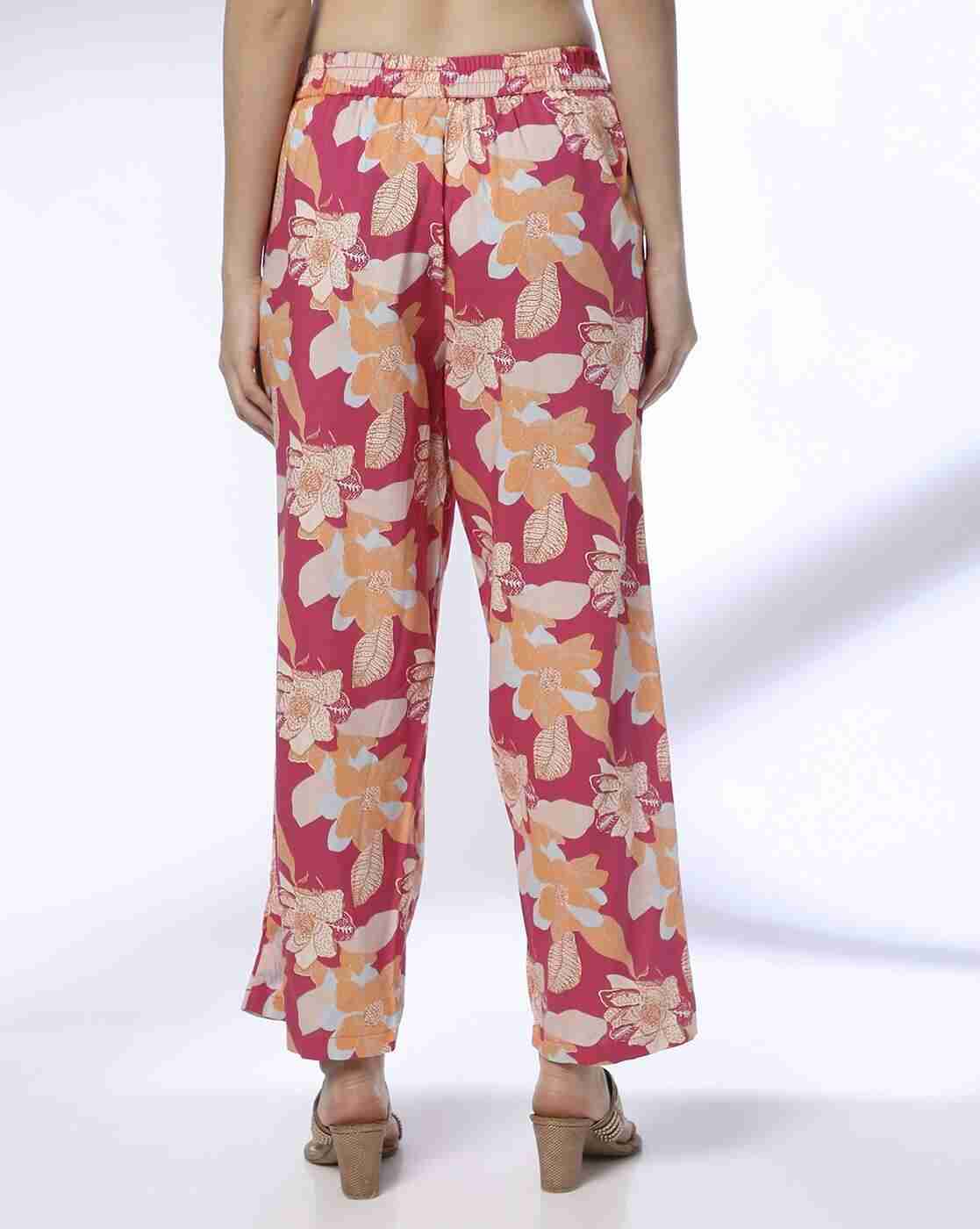 AVAASA MIX N' MATCH | Women Floral Print Flat-Front Pants|2