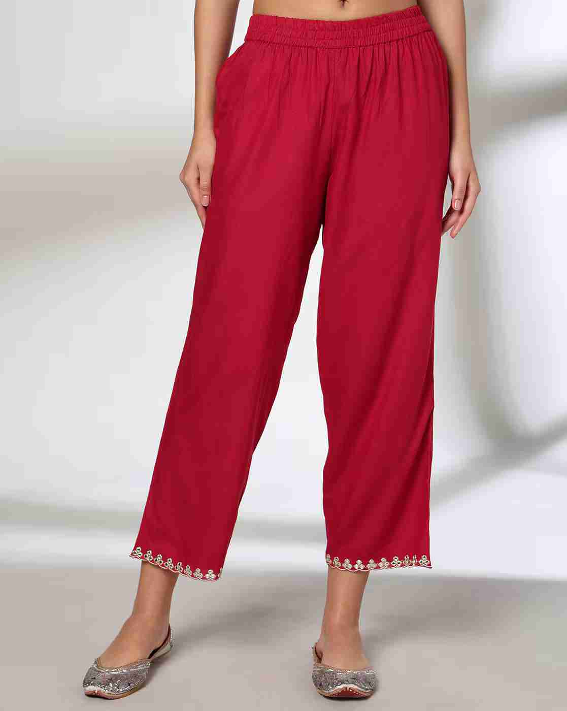 AVAASA MIX N' MATCH | Women Regular Fit Flat-Front Cropped Palazzos|0