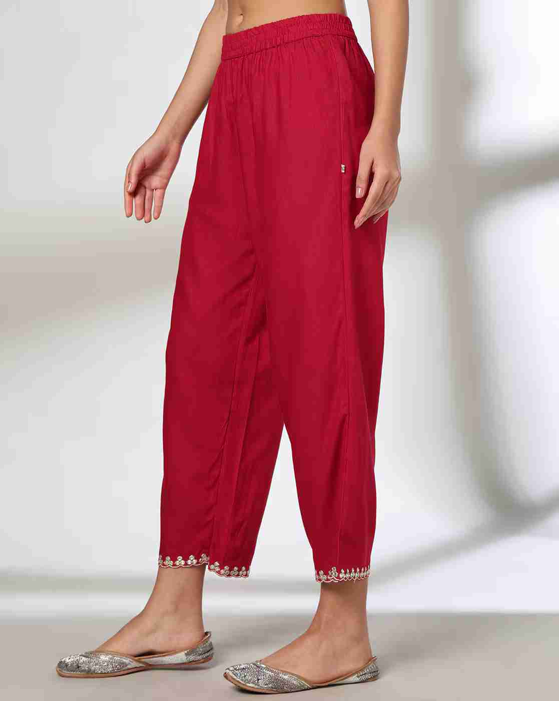 AVAASA MIX N' MATCH | Women Regular Fit Flat-Front Cropped Palazzos|1