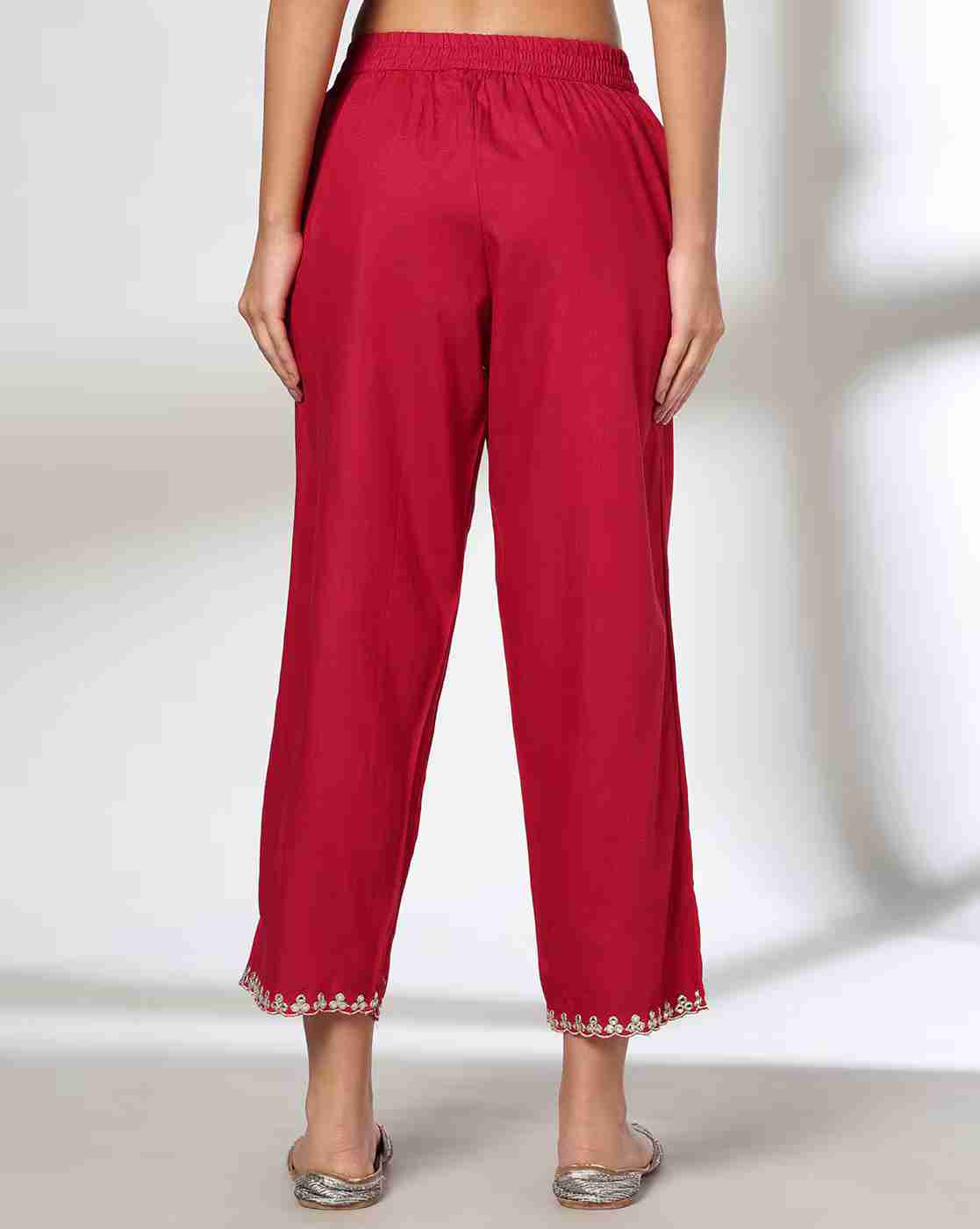 AVAASA MIX N' MATCH | Women Regular Fit Flat-Front Cropped Palazzos|2