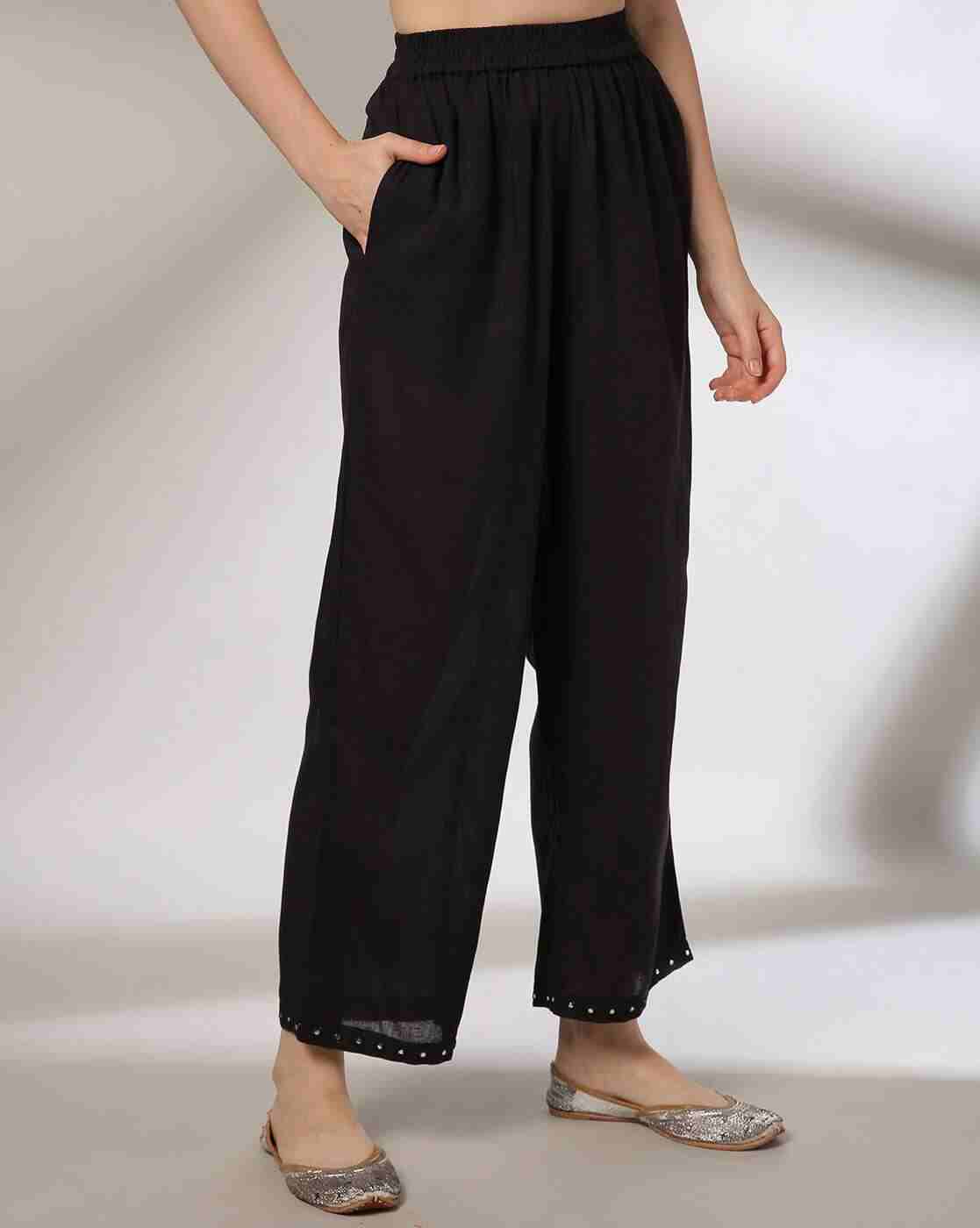 AVAASA MIX N' MATCH | Women Mirror Embellished Pants|0
