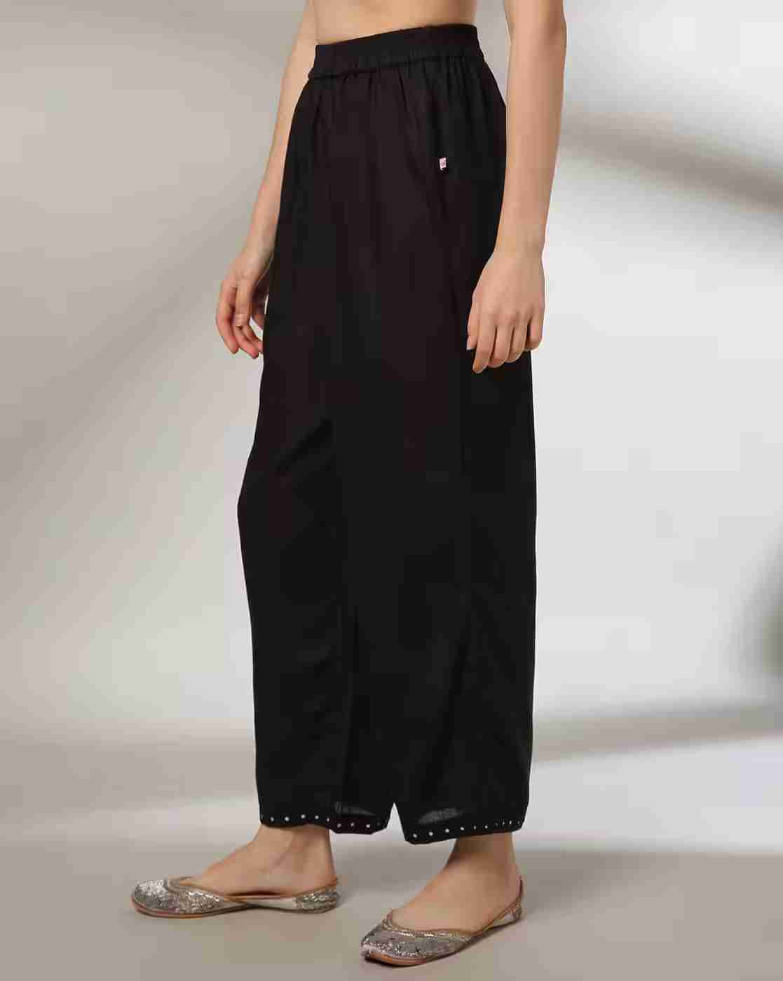 AVAASA MIX N' MATCH | Women Mirror Embellished Pants|1
