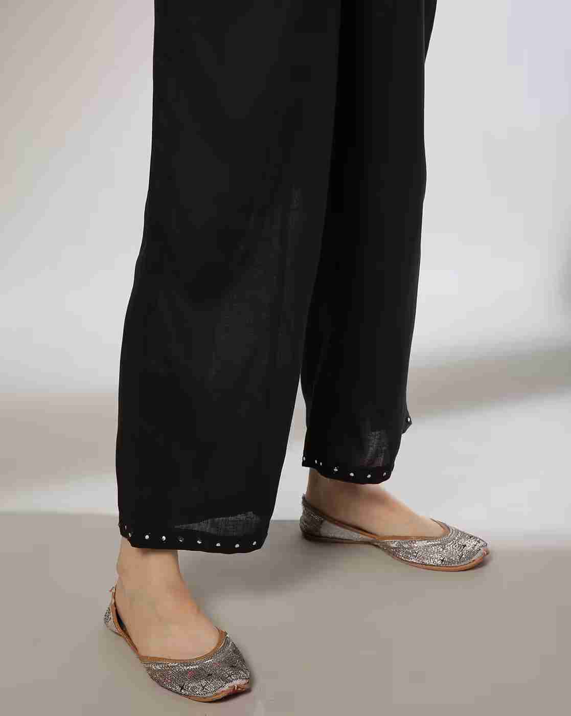AVAASA MIX N' MATCH | Women Mirror Embellished Pants|3