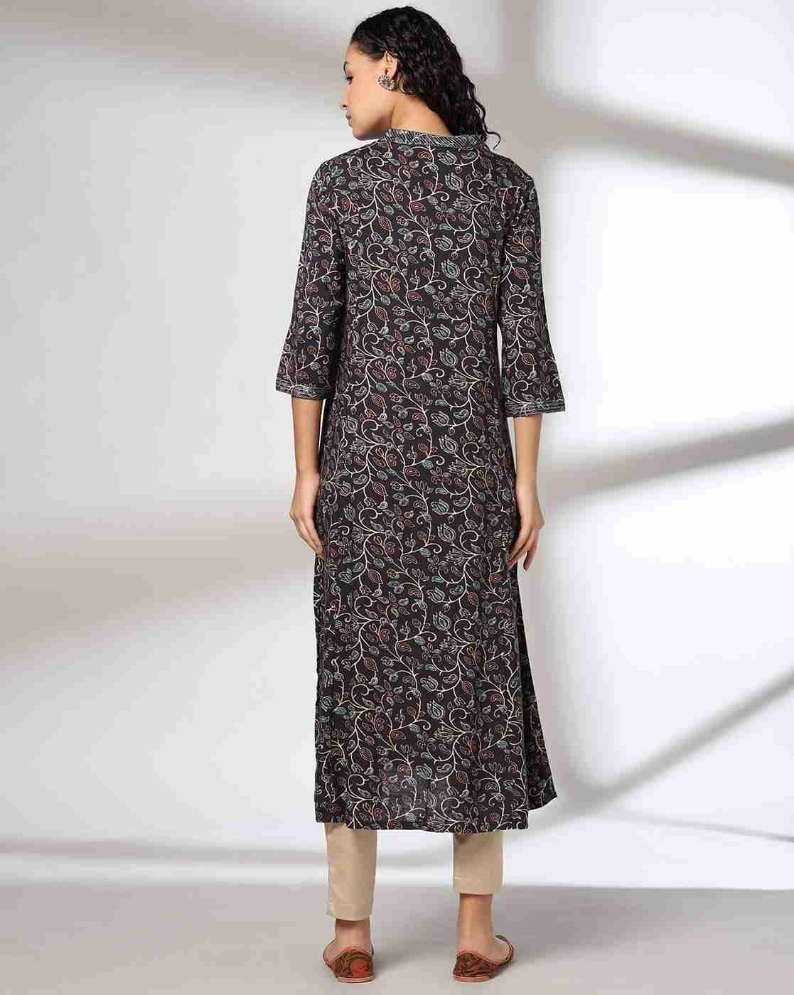 AVAASA MIX N' MATCH | Women Printed A-Line Kurta|2