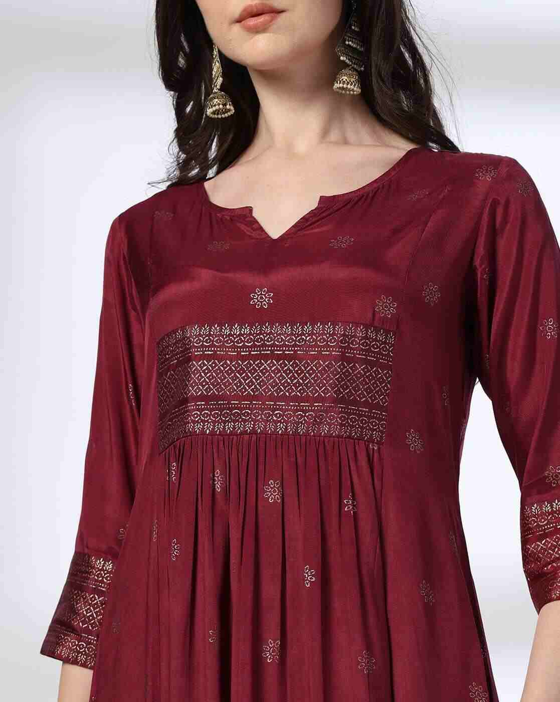 AVAASA MIX N' MATCH | Women Printed Flared Kurta|3