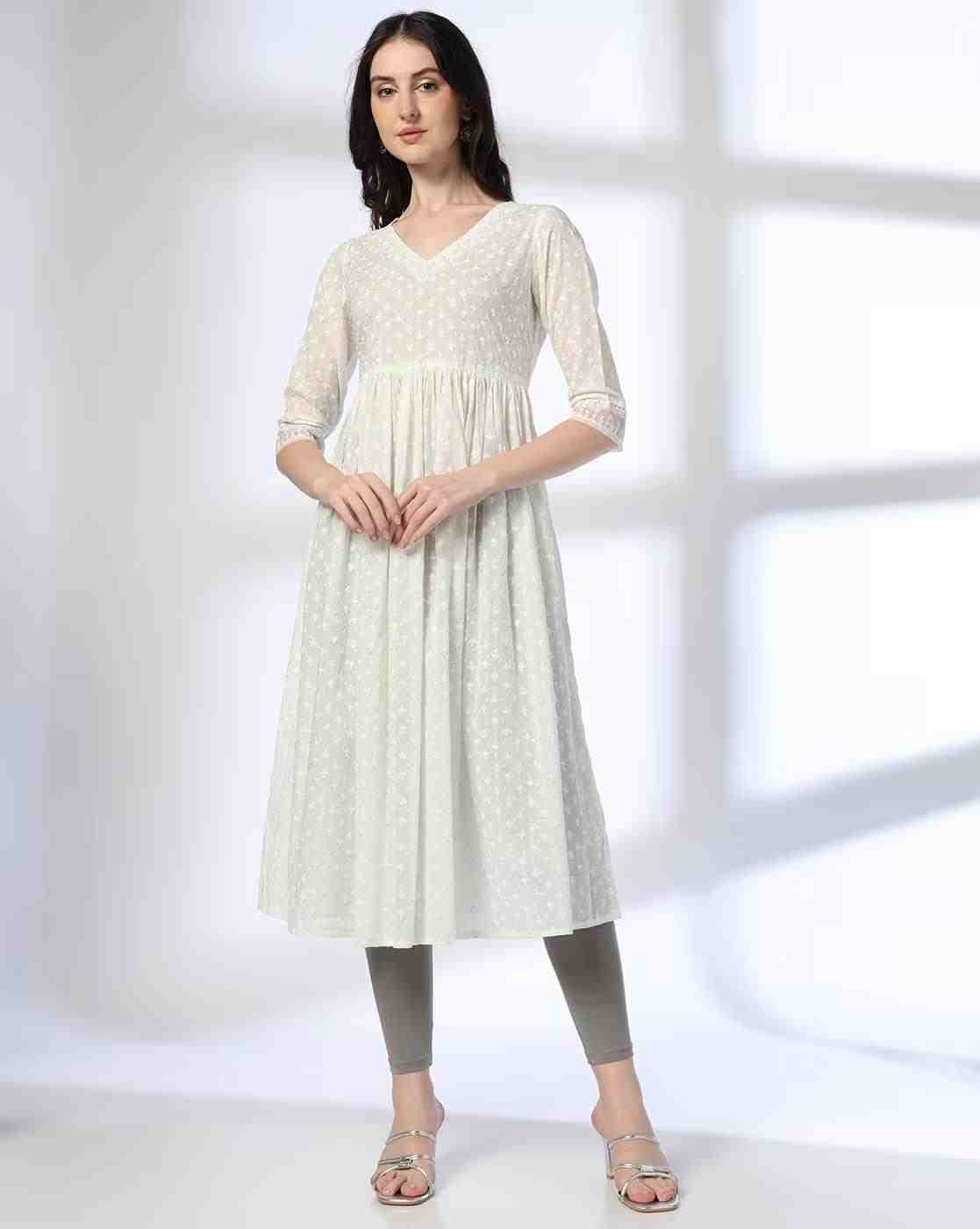 AVAASA MIX N' MATCH | Women Printed Flared Kurta|0