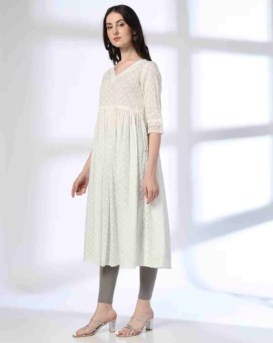 AVAASA MIX N' MATCH | Women Printed Flared Kurta|1