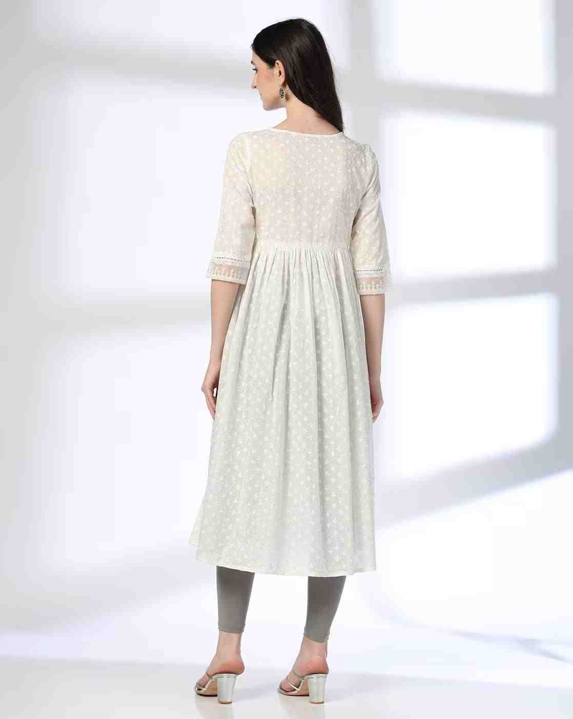 AVAASA MIX N' MATCH | Women Printed Flared Kurta|2