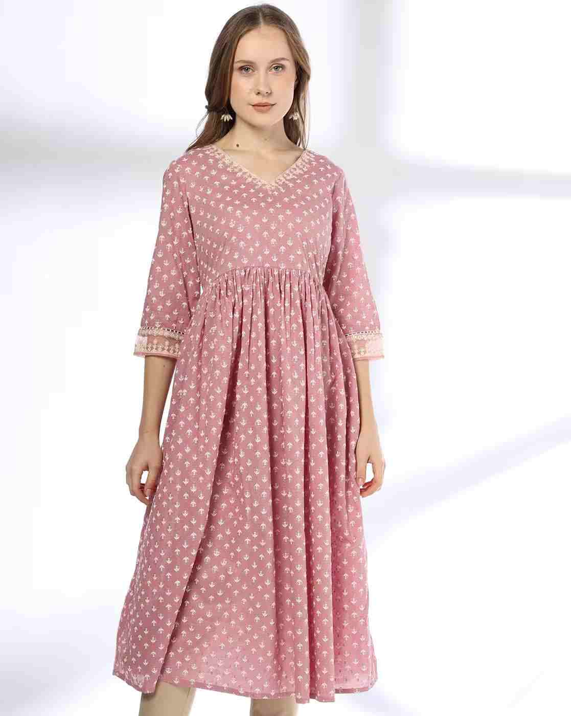 Women Printed Flared Kurta