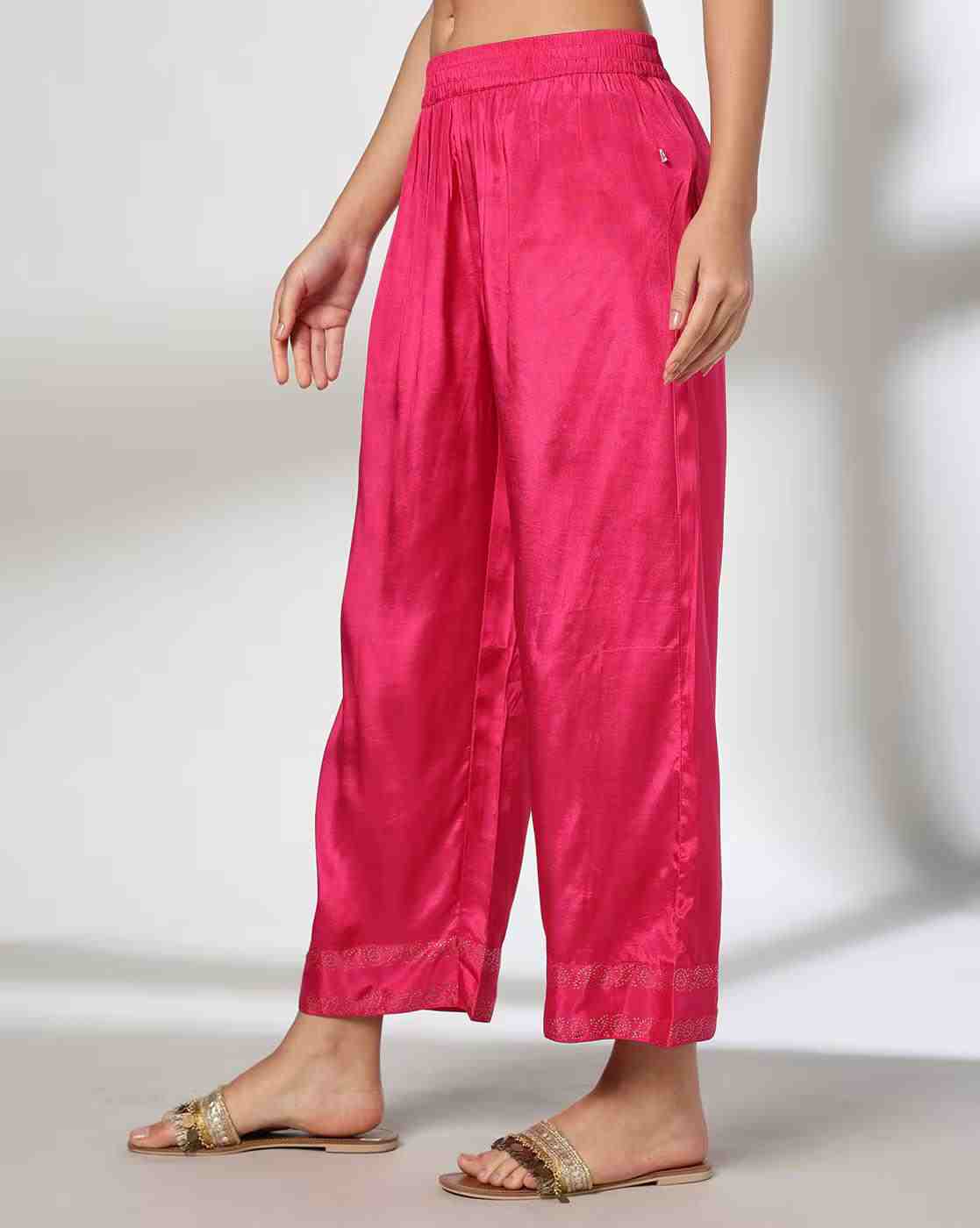 AVAASA MIX N' MATCH | Women Pants with Elasticated Waist|1