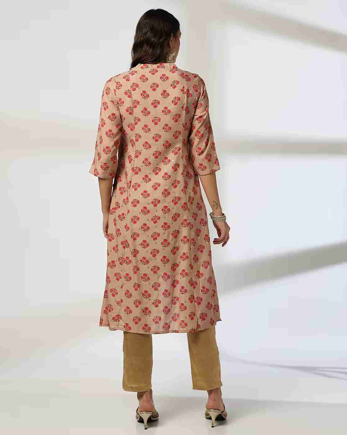 AVAASA MIX N' MATCH | Women Floral Print A-Line Kurta|2