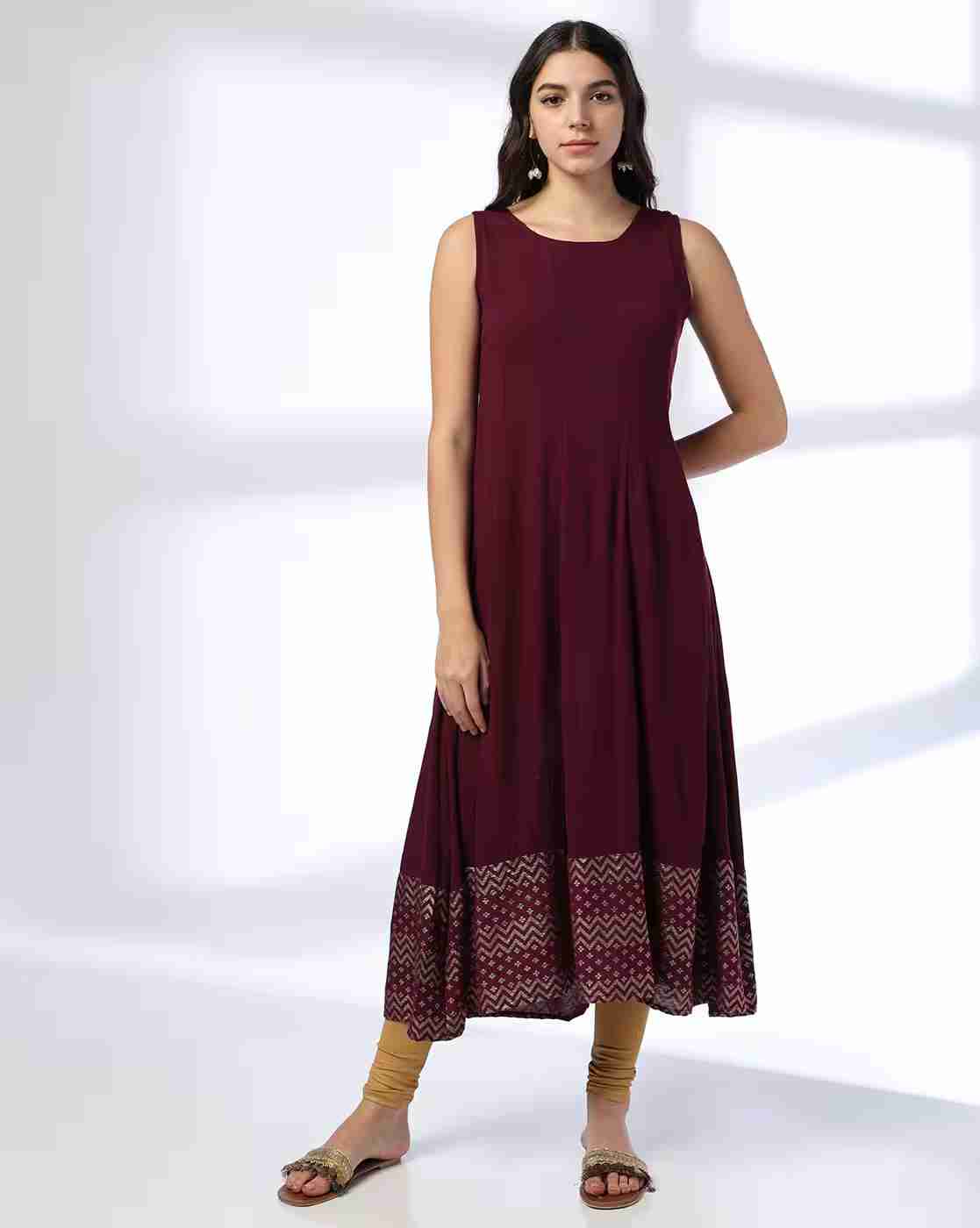 AVAASA MIX N' MATCH | Women Floral Print Layered Straight Kurta|3