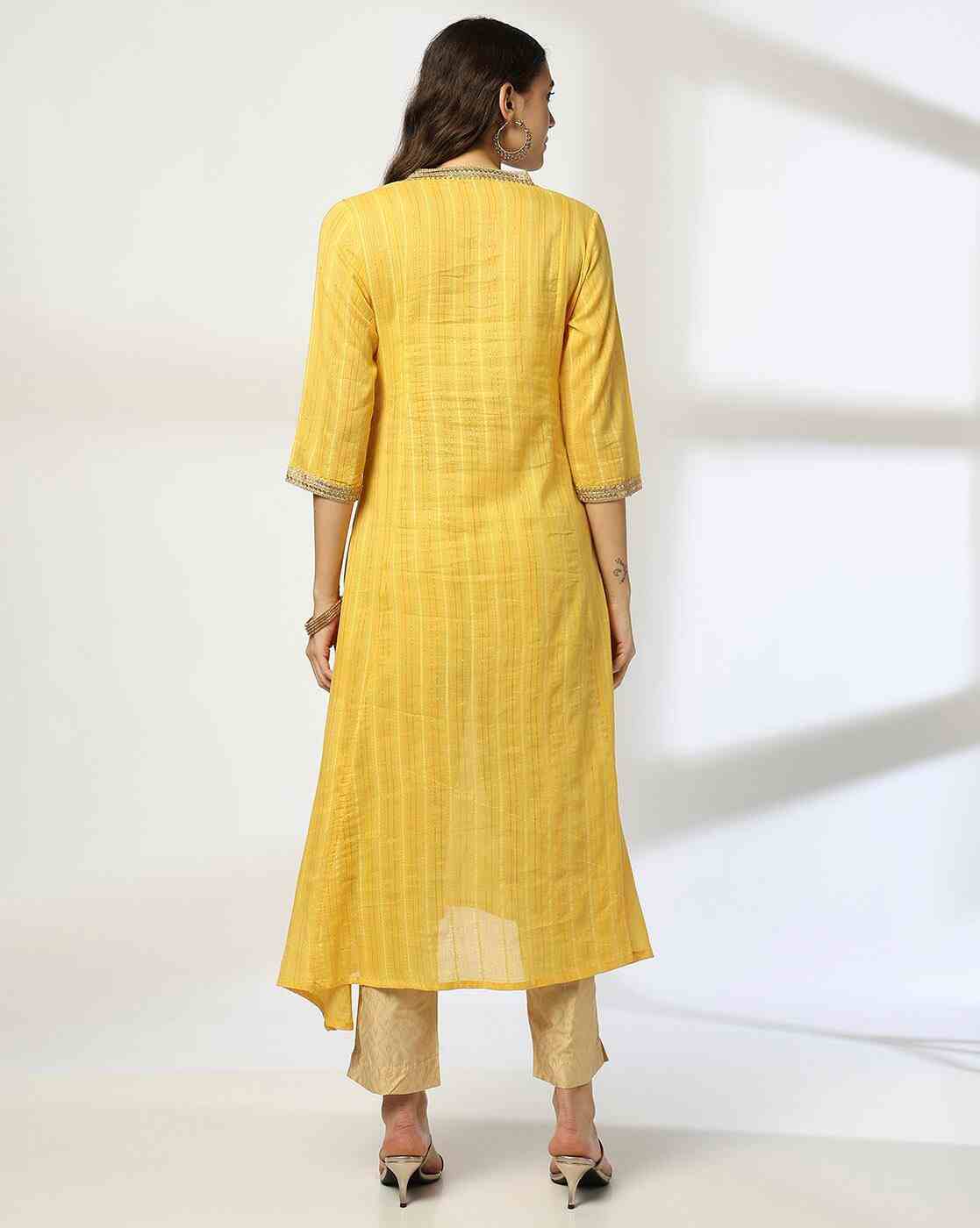 AVAASA MIX N' MATCH | Women Sequinned A-Line Kurta|2