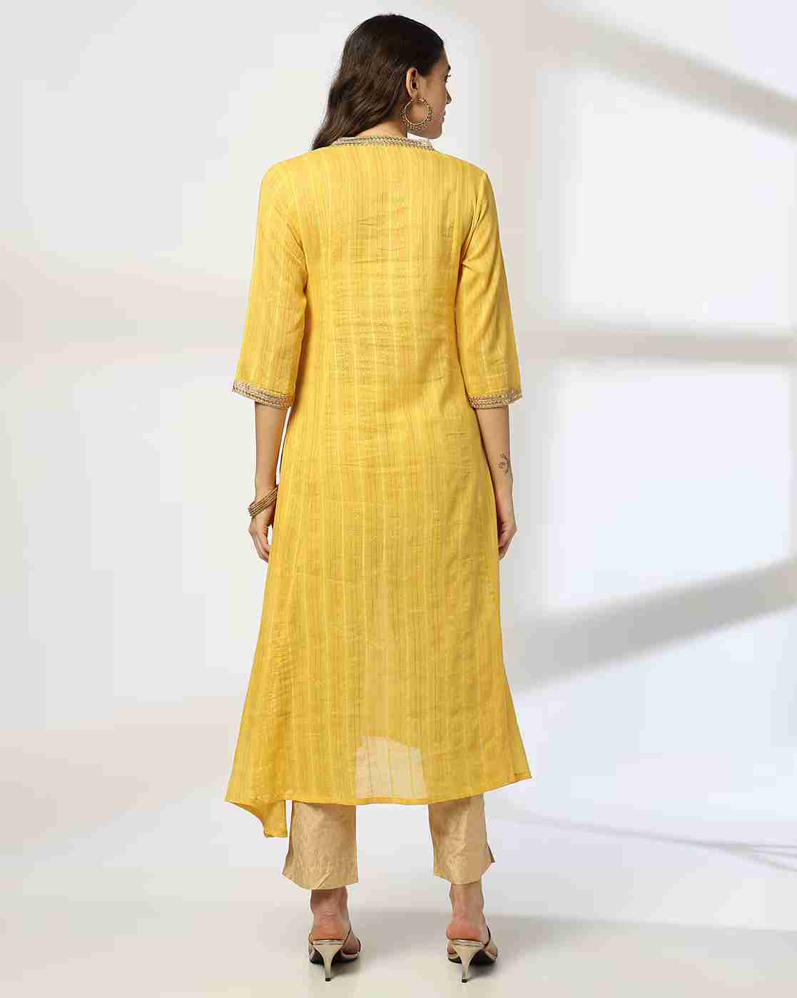AVAASA MIX N' MATCH | Women Sequinned A-Line Kurta|2