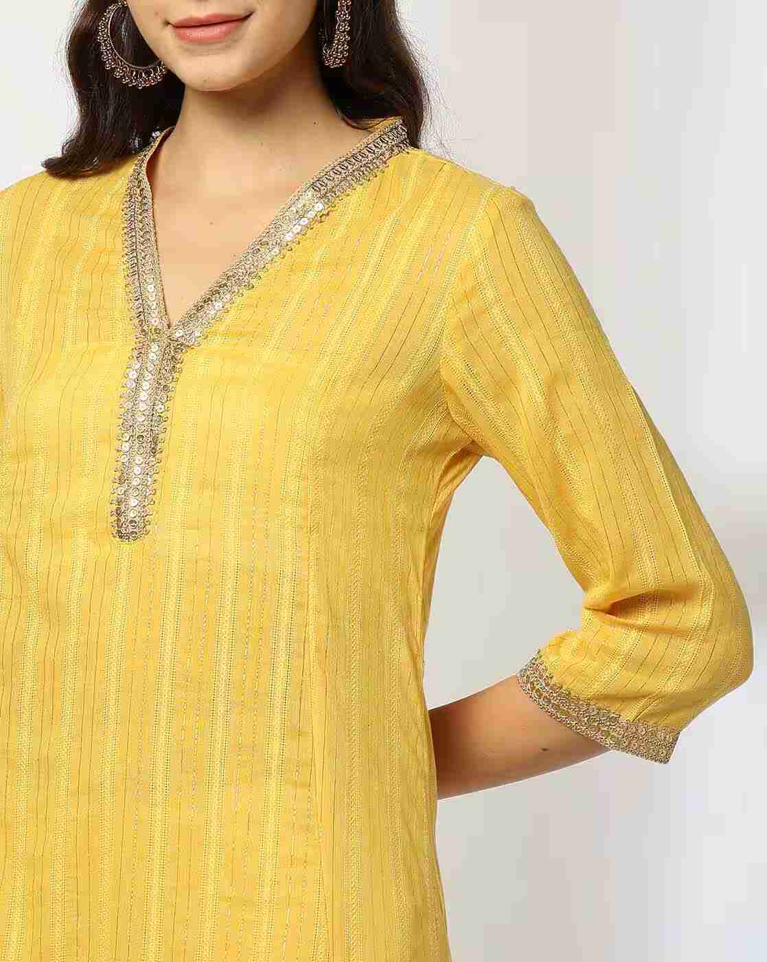 AVAASA MIX N' MATCH | Women Sequinned A-Line Kurta|3