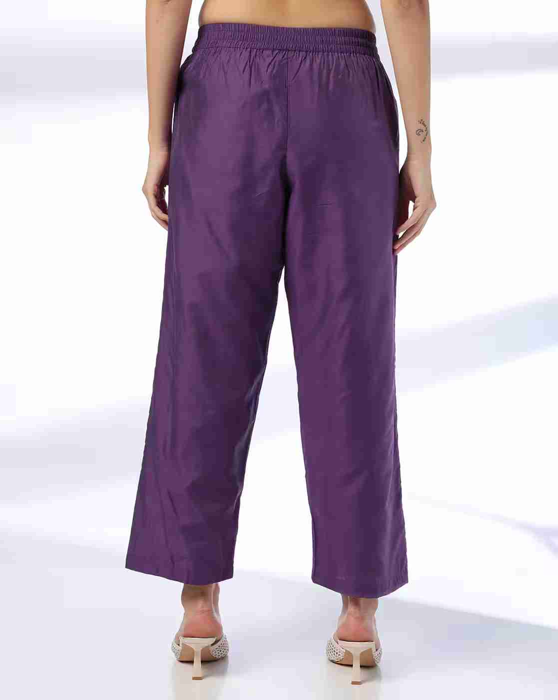 AVAASA MIX N' MATCH | Women Palazzos with Elasticated Waist|2