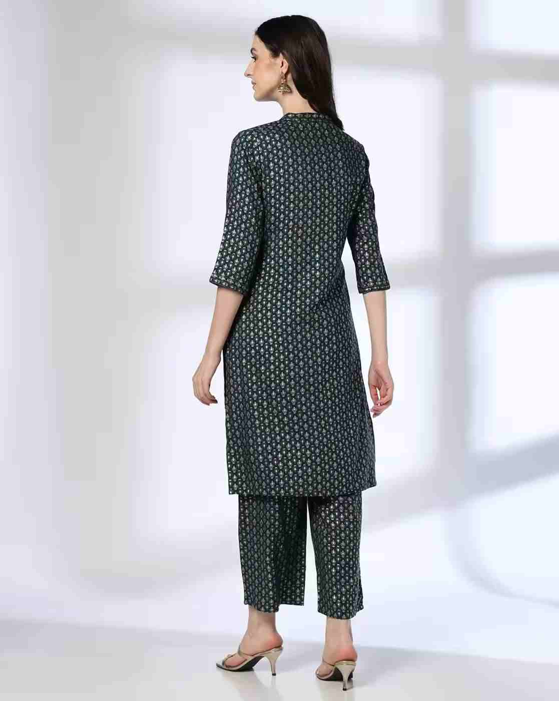 AVAASA MIX N' MATCH | Women Printed Straight Kurta & Pant Set|2