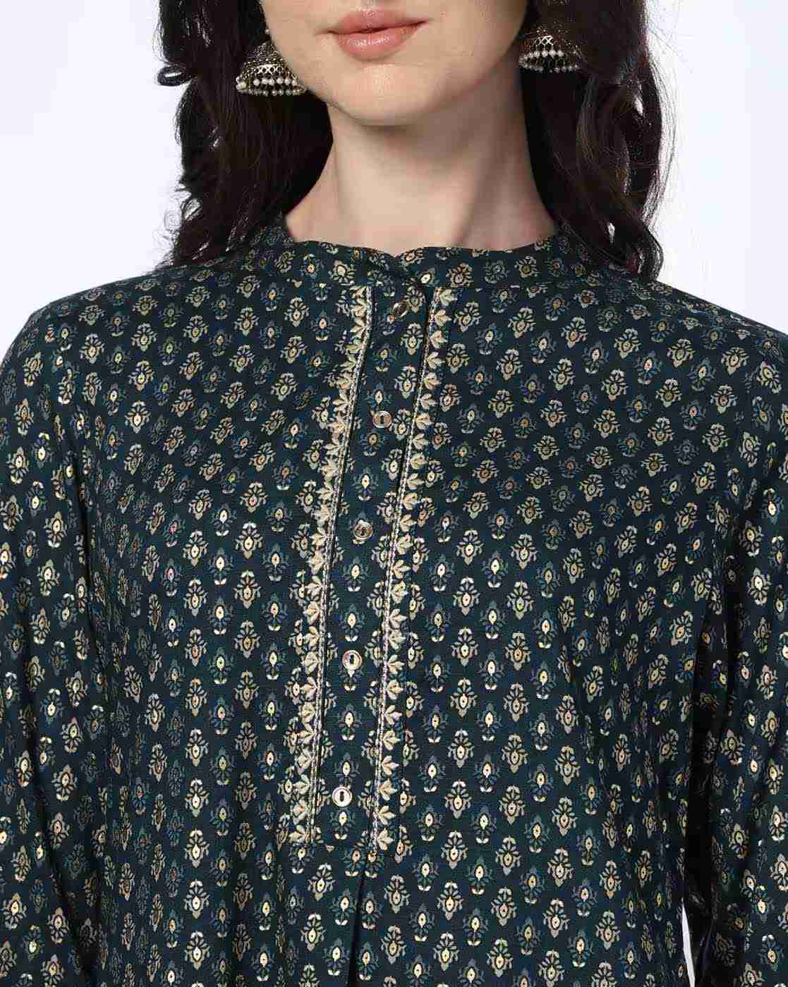 AVAASA MIX N' MATCH | Women Printed Straight Kurta & Pant Set|3