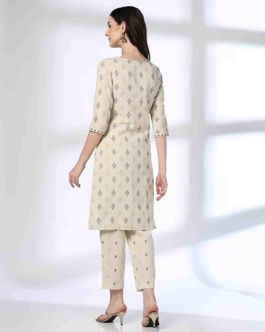 AVAASA MIX N' MATCH | Women Printed Straight Kurta & Pant Set|2
