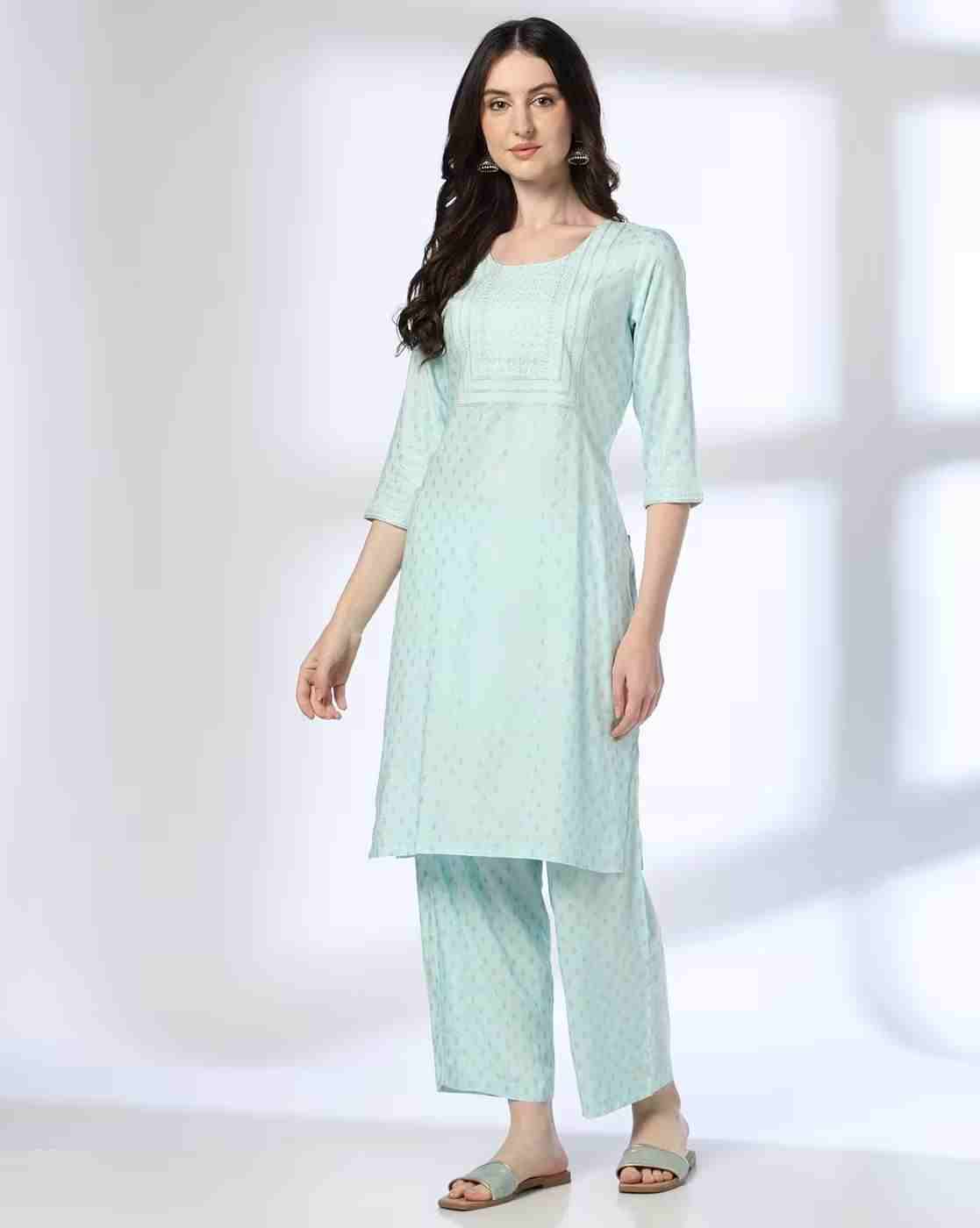 AVAASA MIX N' MATCH | Women Printed Straight Kurta & Pant Set|0