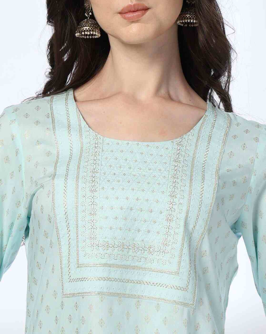 AVAASA MIX N' MATCH | Women Printed Straight Kurta & Pant Set|3