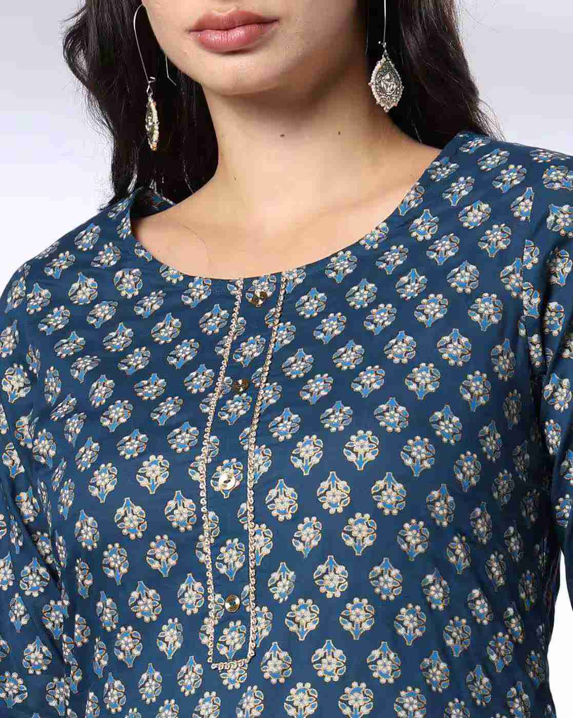 AVAASA MIX N' MATCH | Women Floral Print Straight Kurta Suit Set|3