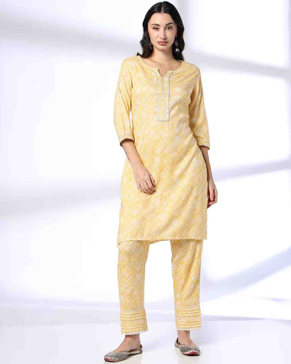 AVAASA MIX N' MATCH | Women Printed Straight Kurta Suit Set|0