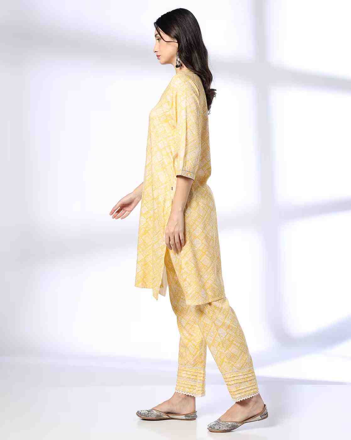 AVAASA MIX N' MATCH | Women Printed Straight Kurta Suit Set|1