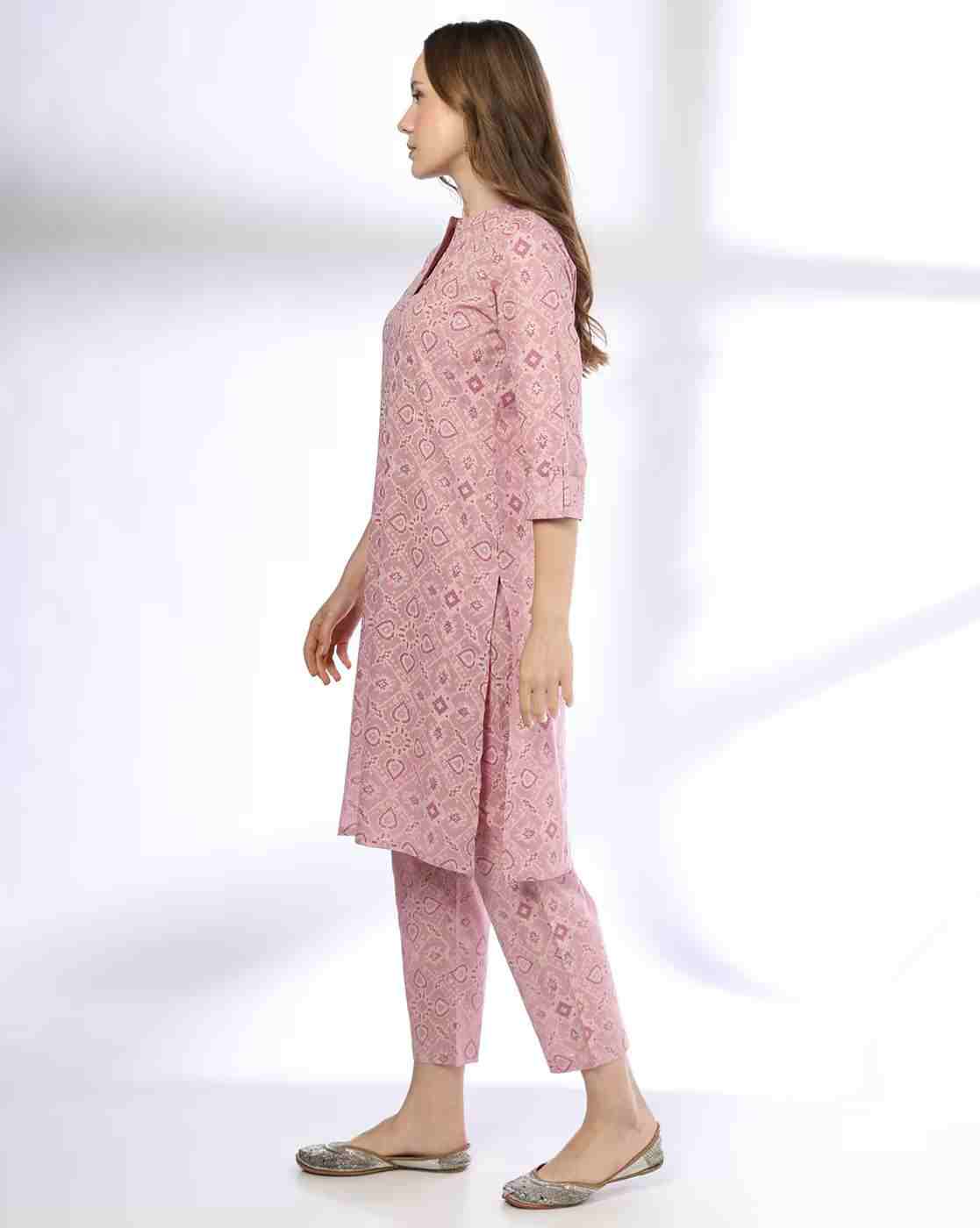 AVAASA MIX N' MATCH | Women Printed Straight Kurta & Pants Set|1