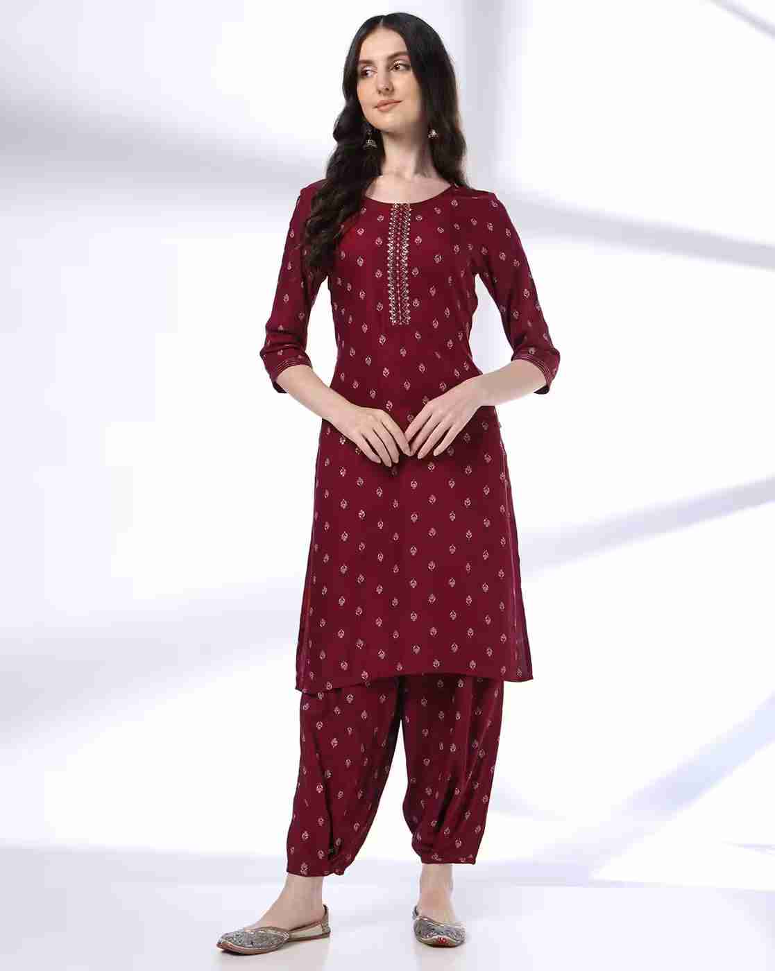 AVAASA MIX N' MATCH | Women Printed Straight Kurta & Salwar Set|0