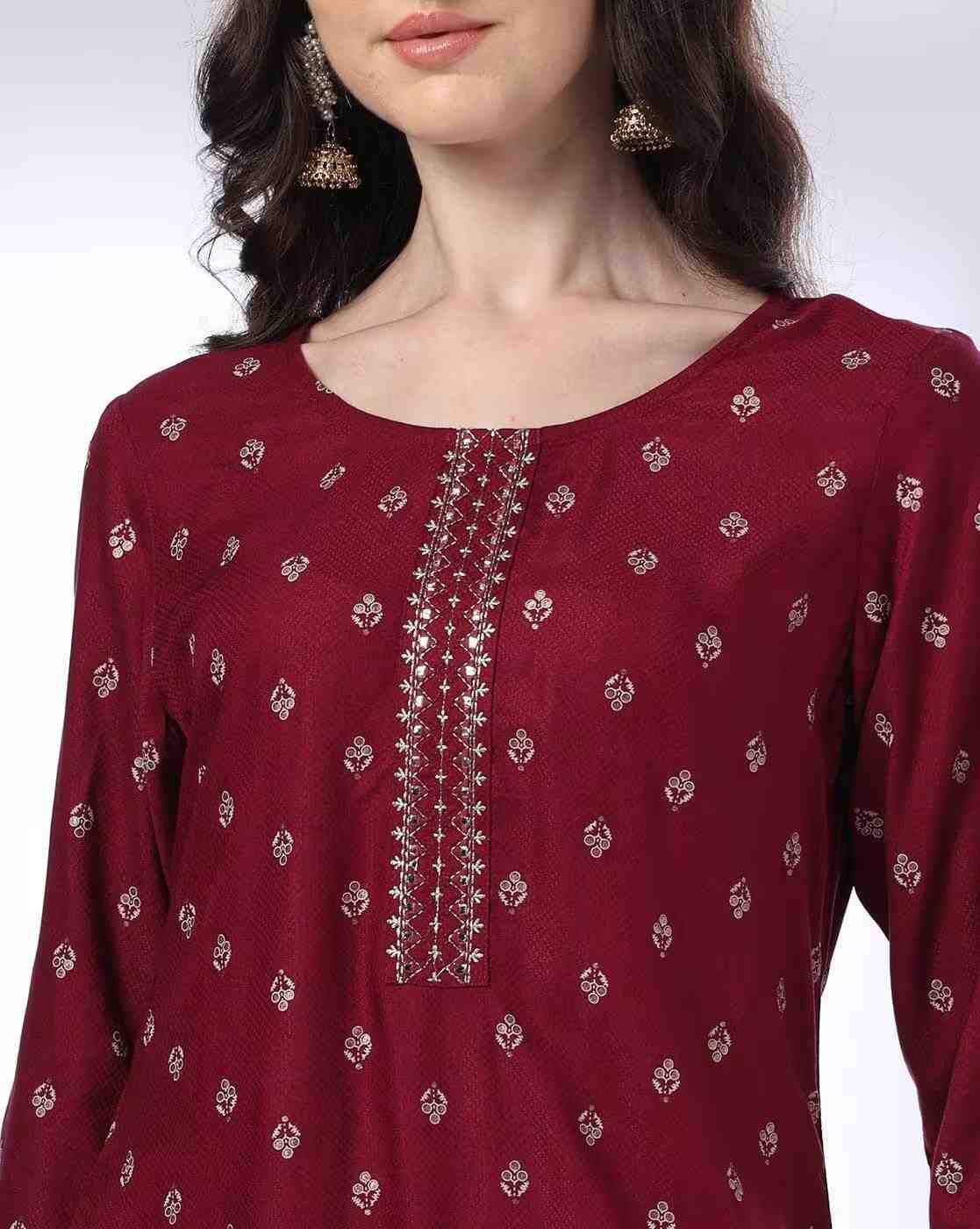 AVAASA MIX N' MATCH | Women Printed Straight Kurta & Salwar Set|3