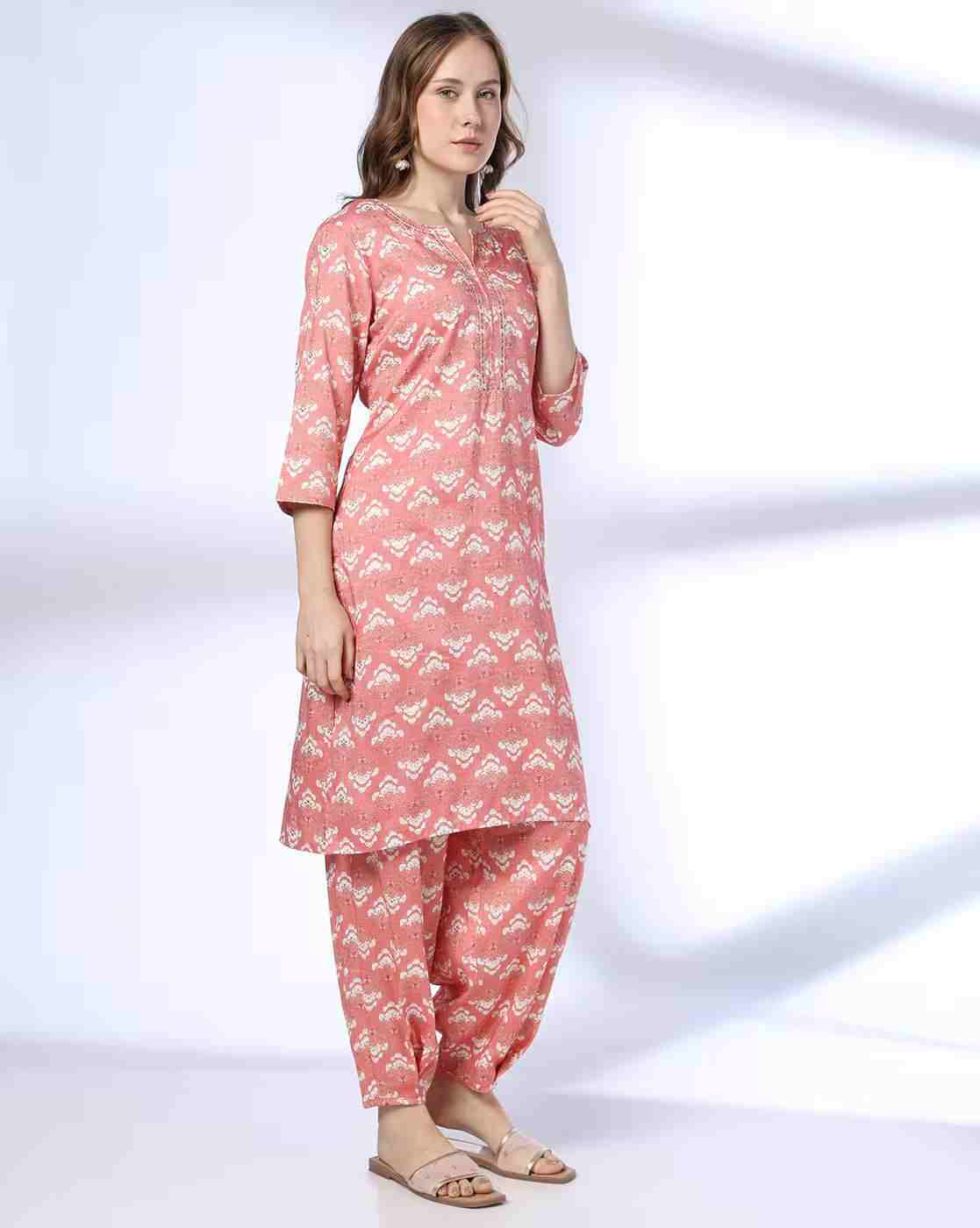 AVAASA MIX N' MATCH | Women Printed Straight Kurta Suit Set|0
