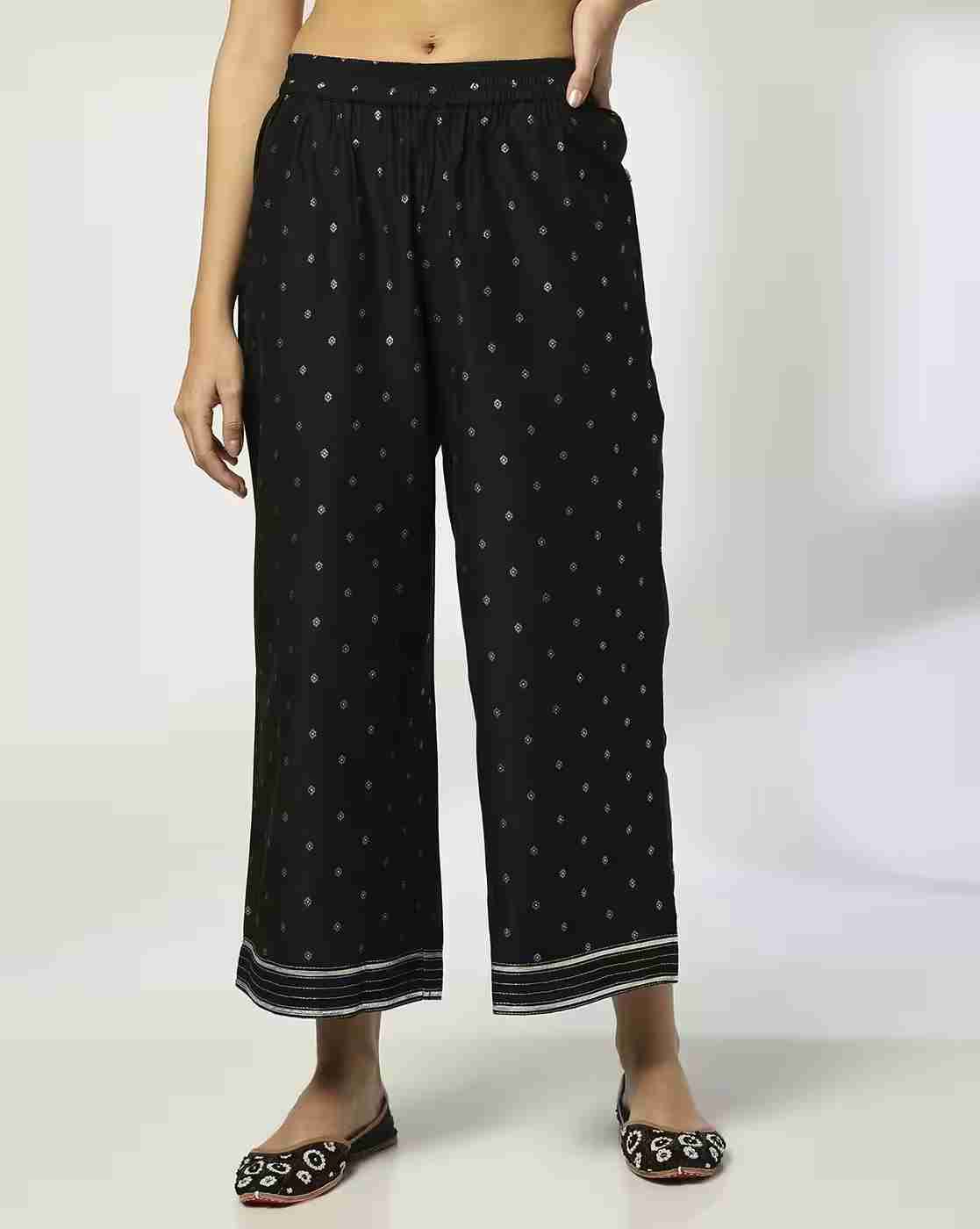 AVAASA MIX N' MATCH | Women Foil Print Palazzos|0