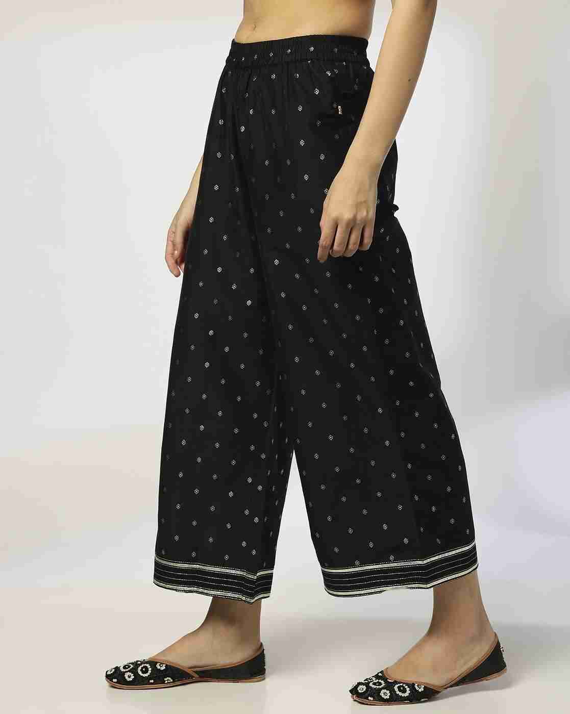 AVAASA MIX N' MATCH | Women Foil Print Palazzos|1
