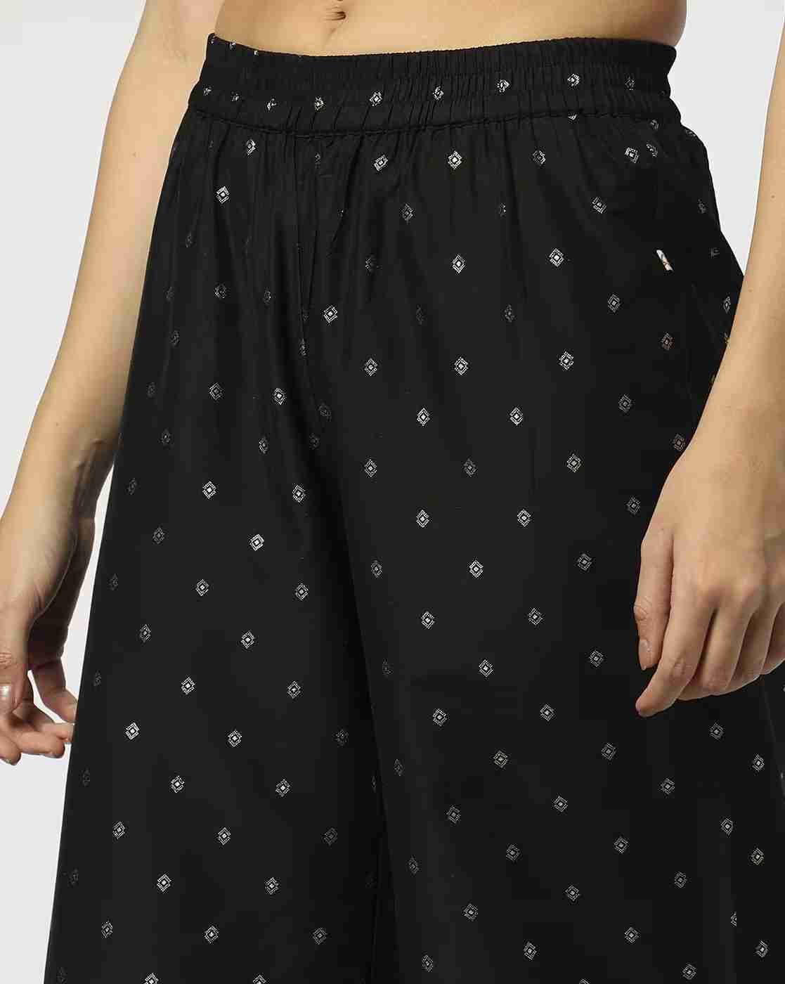 AVAASA MIX N' MATCH | Women Foil Print Palazzos|3