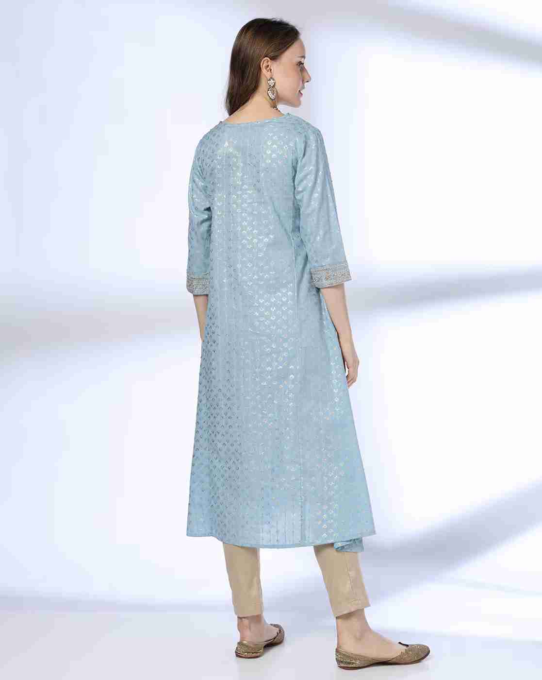 AVAASA MIX N' MATCH | Women Printed A-Line Kurta|2