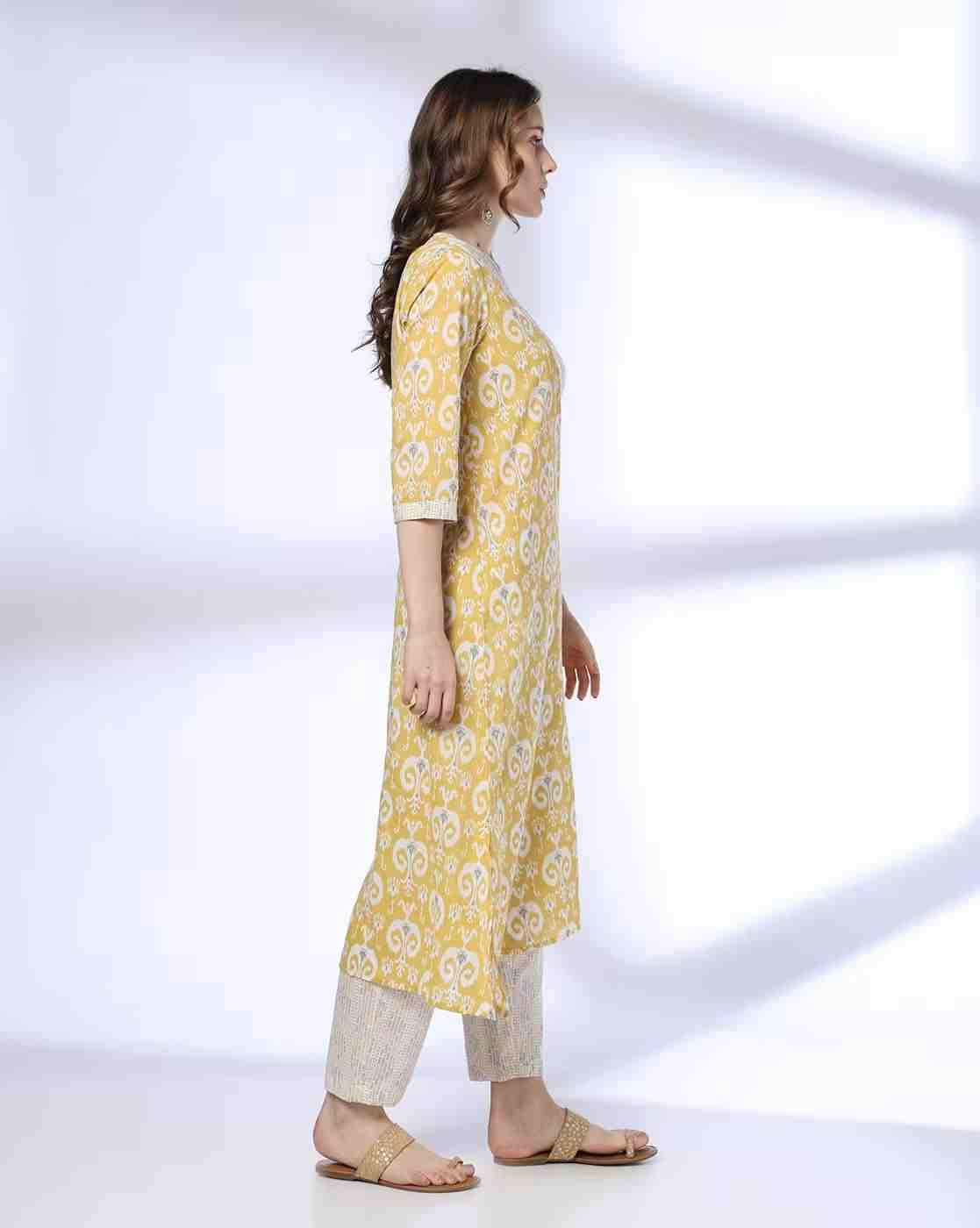 AVAASA MIX N' MATCH | Women Printed Straight Kurta & Pants Set|1
