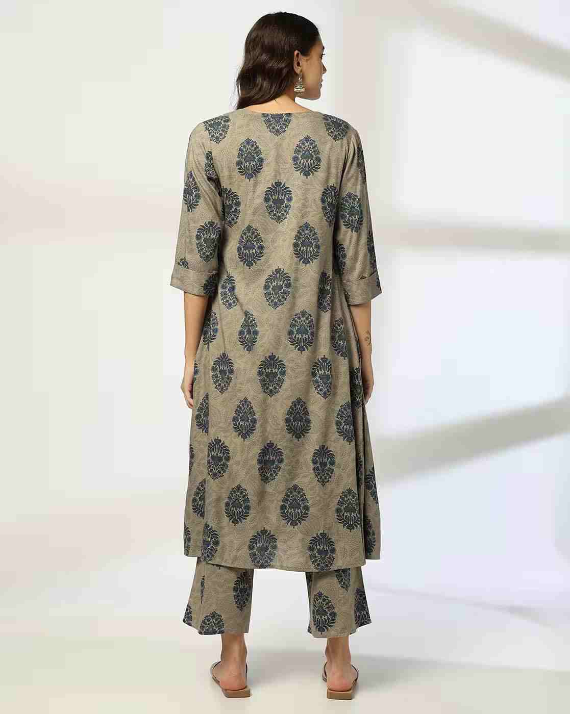 AVAASA MIX N' MATCH | Women Floral Print Straight Kurta Set|2