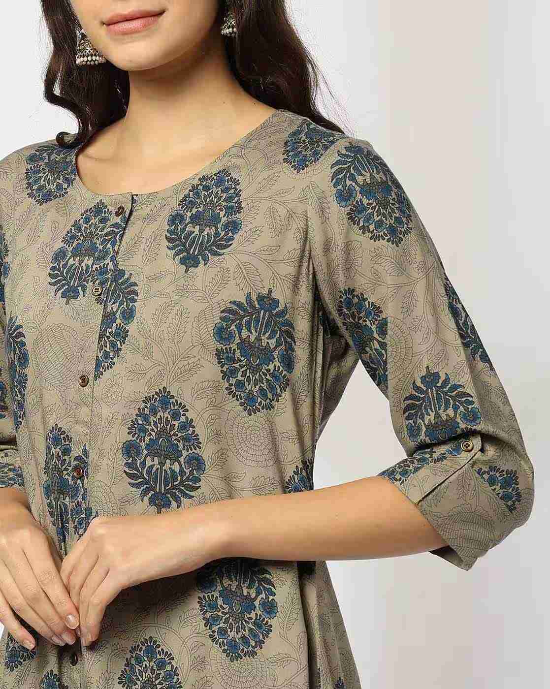 AVAASA MIX N' MATCH | Women Floral Print Straight Kurta Set|3
