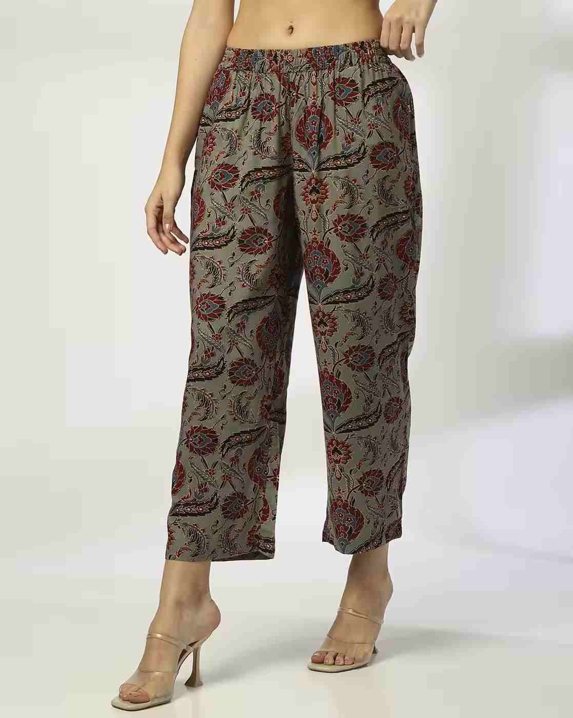 AVAASA MIX N' MATCH | Women Floral Print Palazzos|0