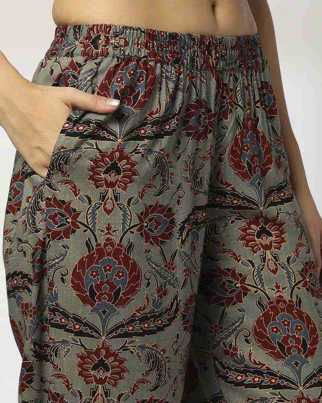 AVAASA MIX N' MATCH | Women Floral Print Palazzos|3