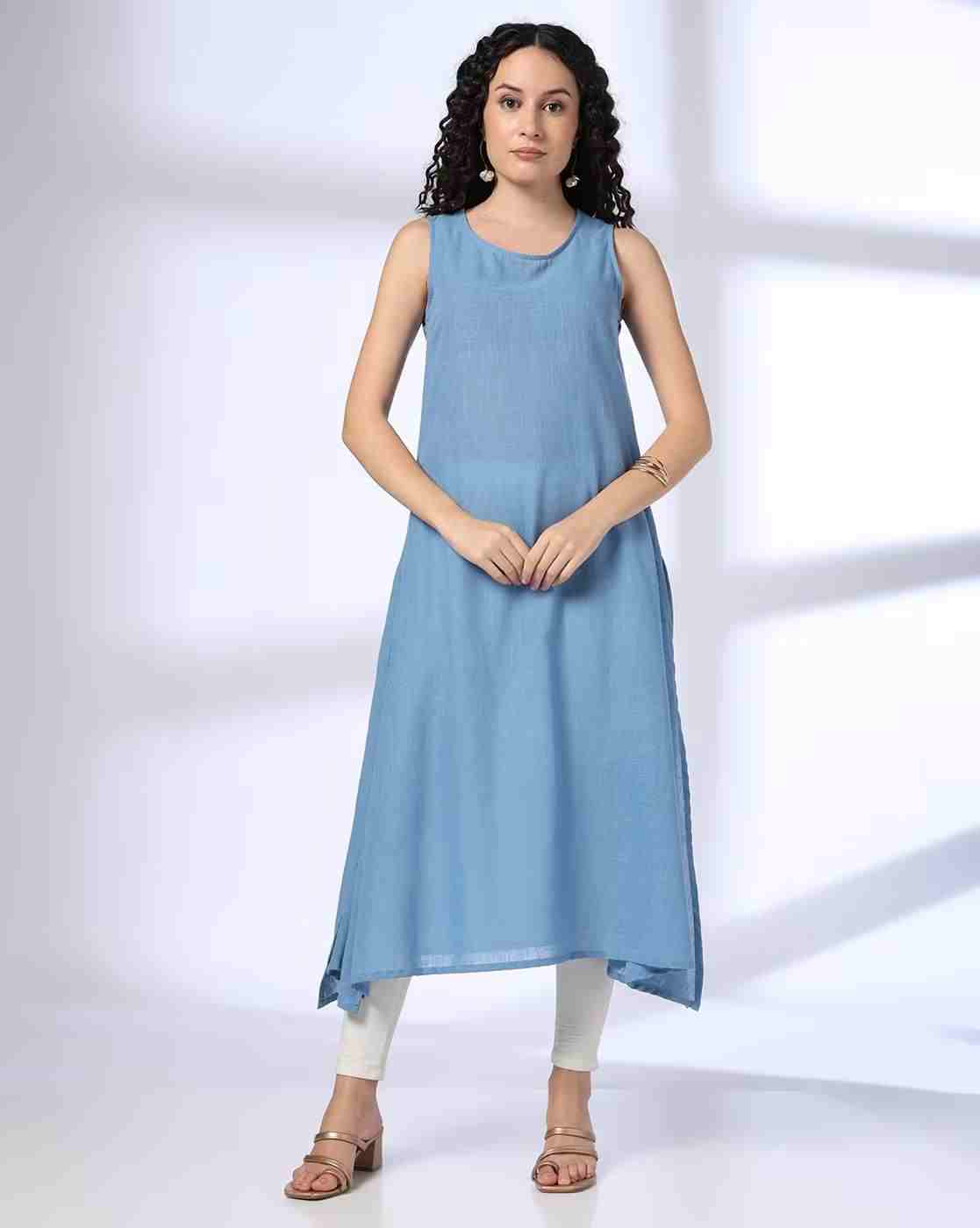 AVAASA MIX N' MATCH | Women Leaf Print Layered A-Line Kurta|3