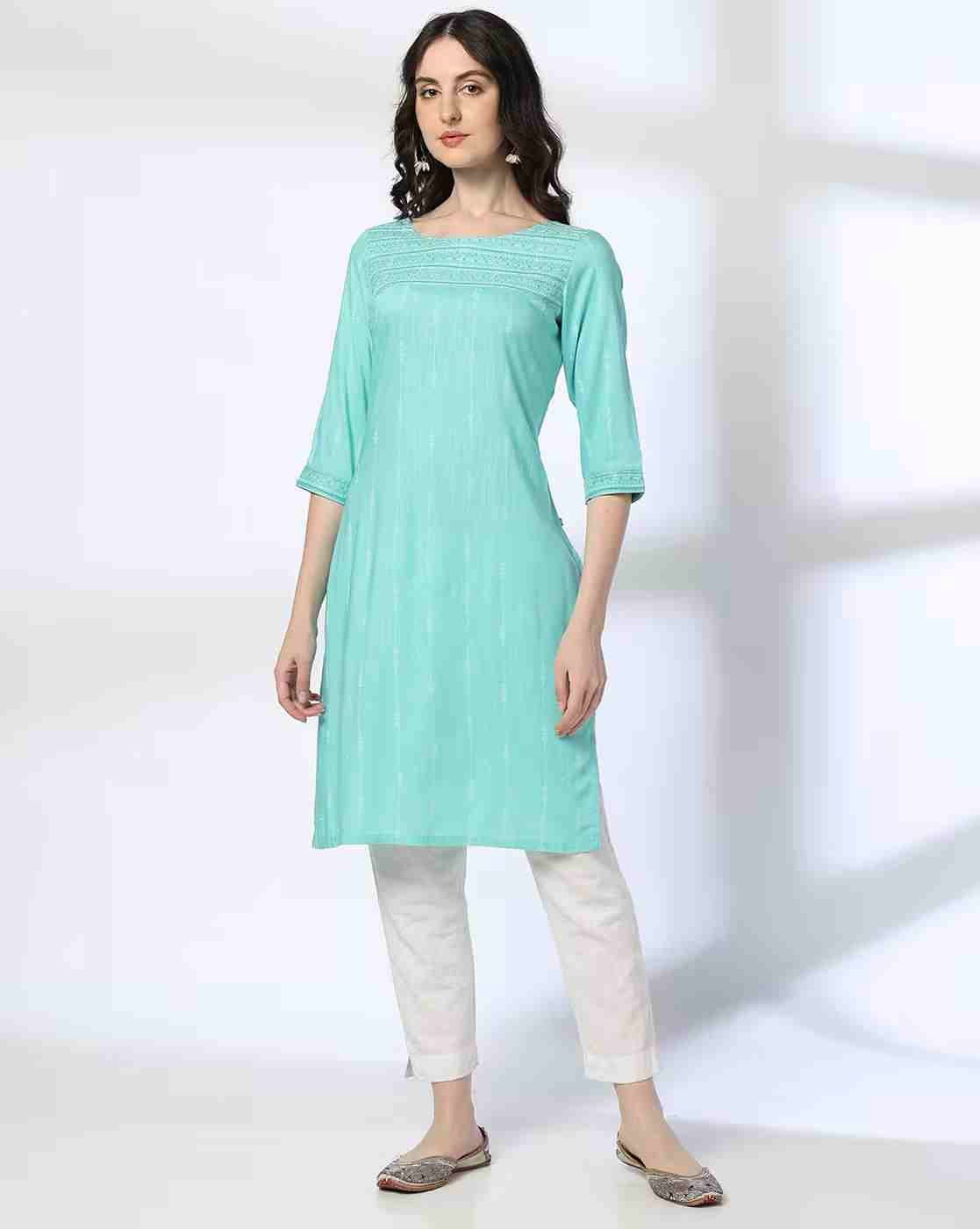 AVAASA MIX N' MATCH | Women Printed Straight Kurta|0