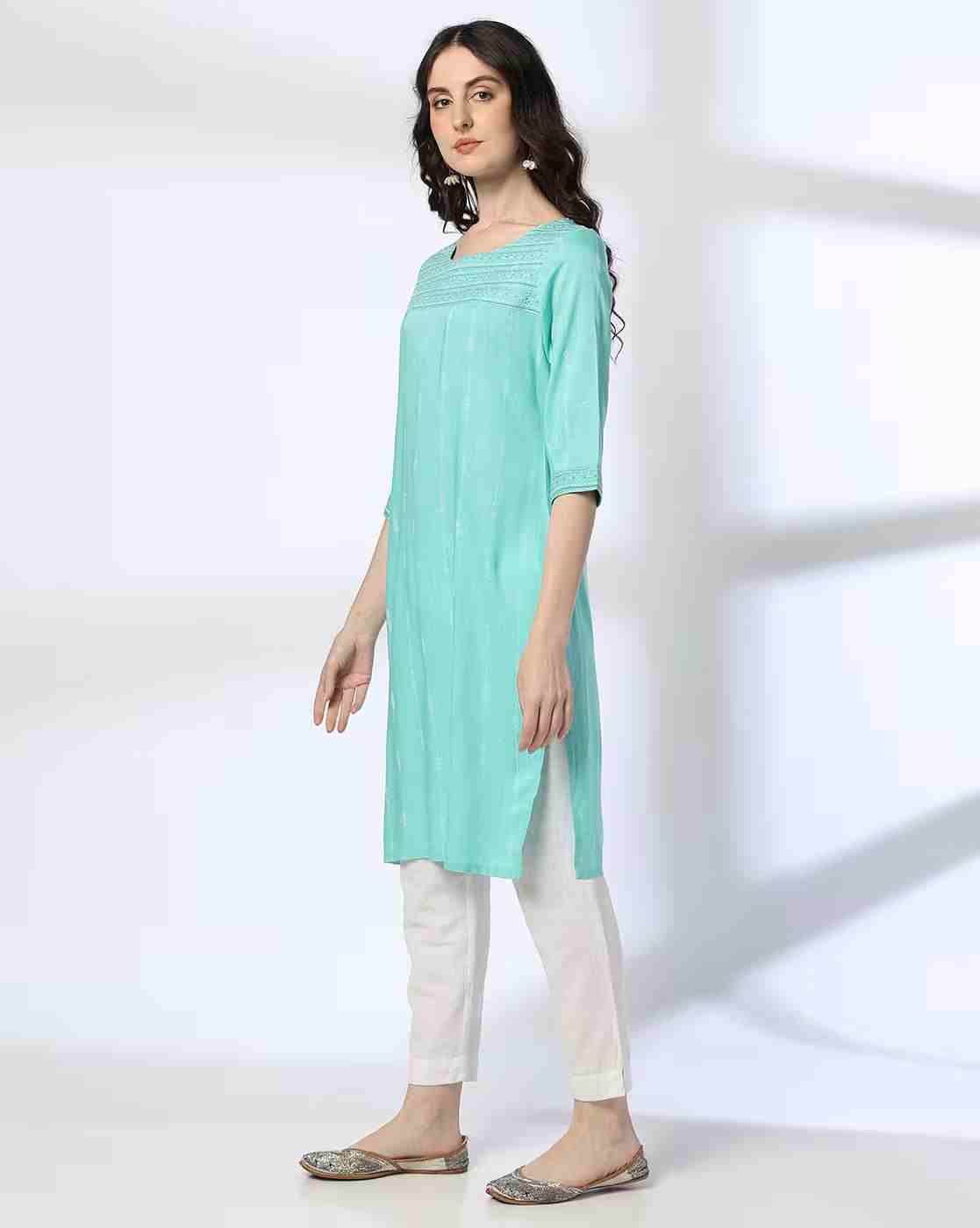 AVAASA MIX N' MATCH | Women Printed Straight Kurta|1
