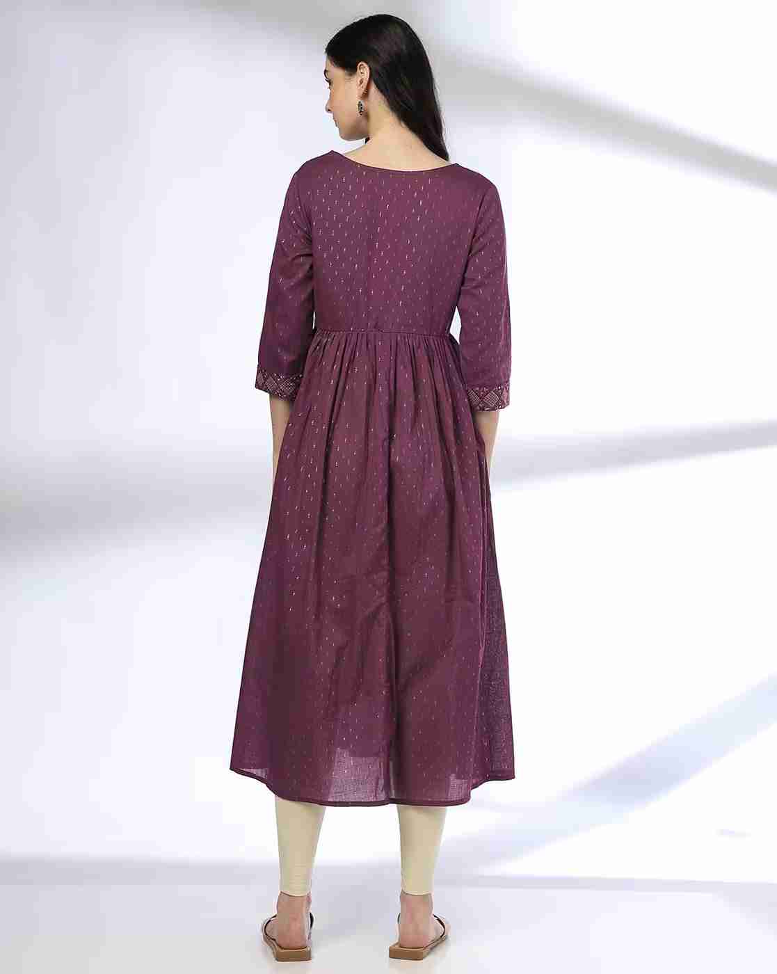 AVAASA MIX N' MATCH | Women Floral Print Flared Kurta|2