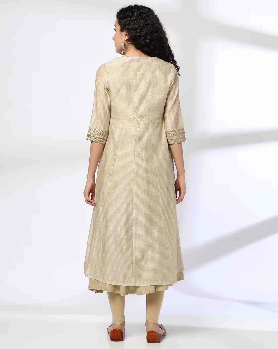 AVAASA MIX N' MATCH | Women Embellished Flared Kurta|2
